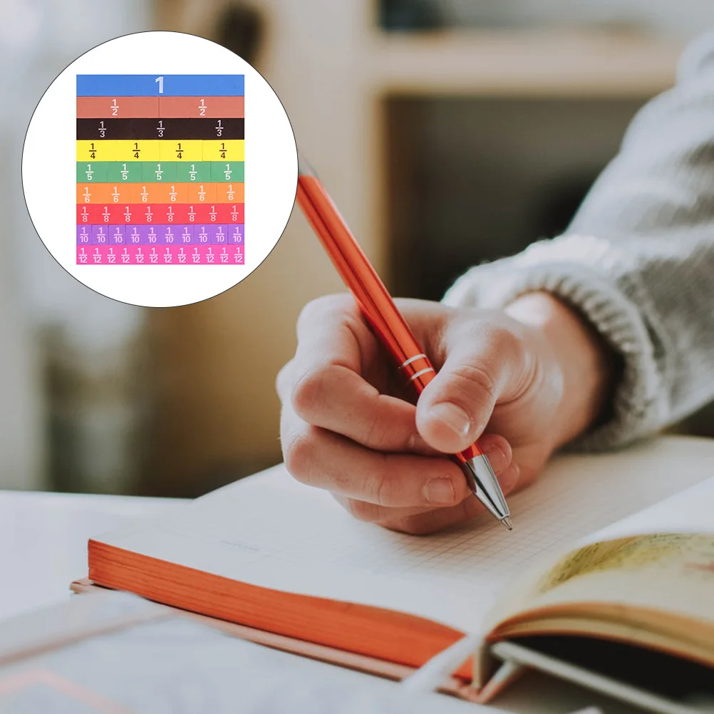 1 Satz 1 Satz mathematischer Bruchblöcke, bunte pädagogische magnetische Eva-Stücke, Lernmanipulationen, Lehrmittel für Kinder