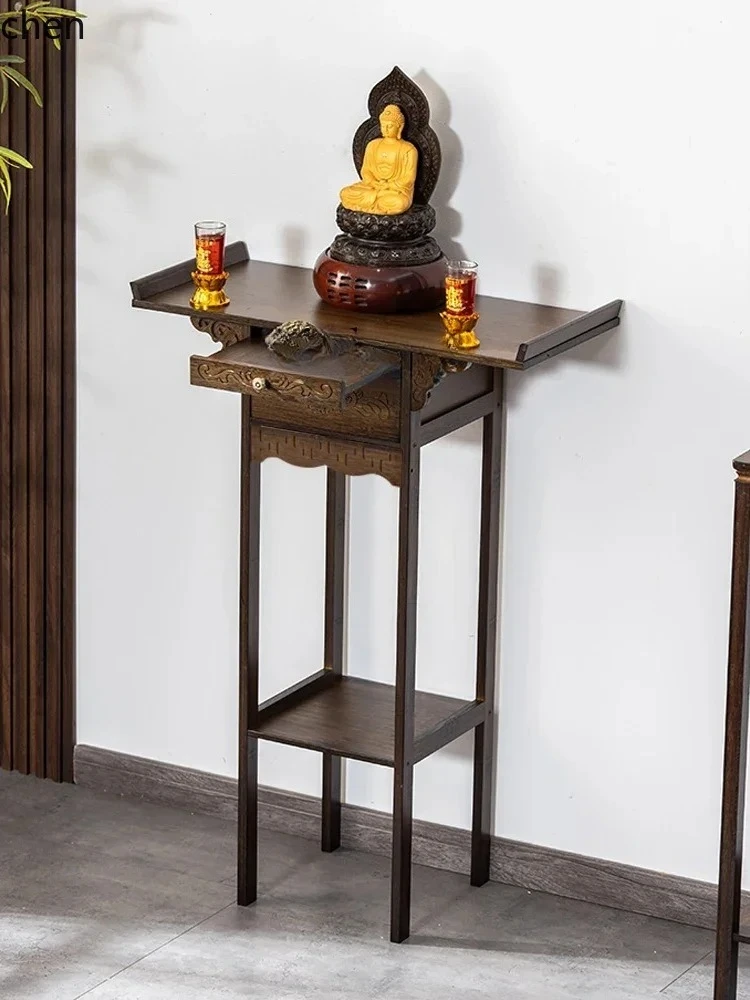 CZ Home Buddha Shrine New Chinese Simple God of Wealth Cabinet Shrine Worship Desk Set