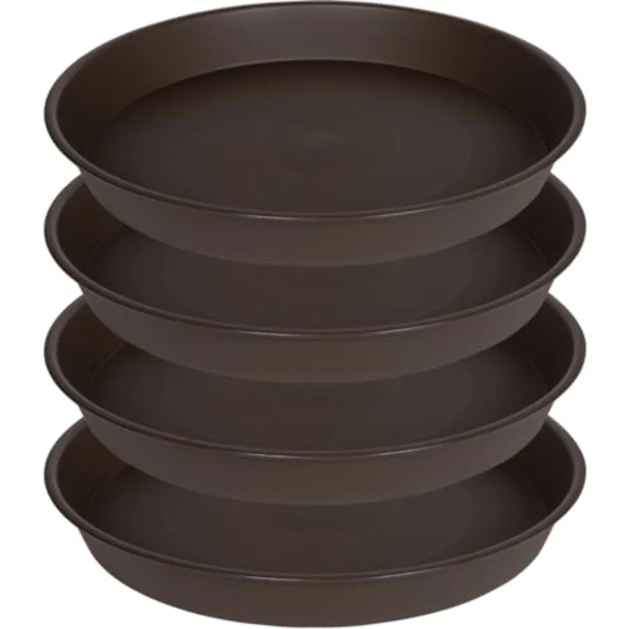 

4 Pack of Bird Bath Bowl 18 19 inch, 2.7" Depth, 20 21 22 23 24 25 26 inch Heavy Duty BirdBath Bowls only, Plastic Round Large