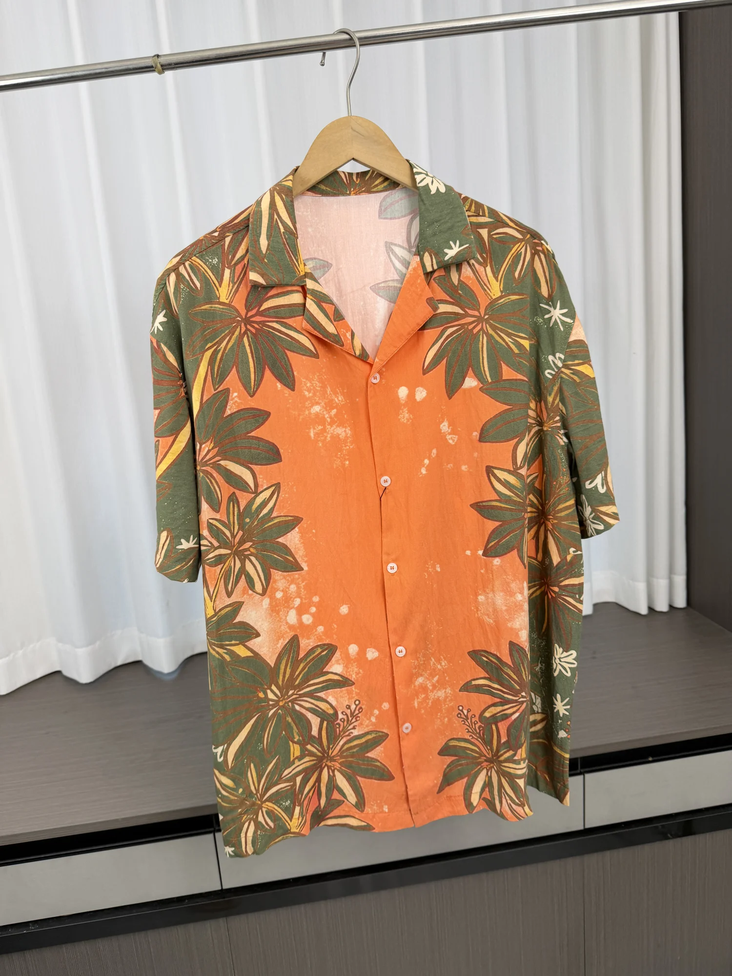 Hawaii Vacation Style Men's Casual Print Cuban Collar Short Sleeve Shirt Breathable Comfortable Fashion Urban Summer Top
