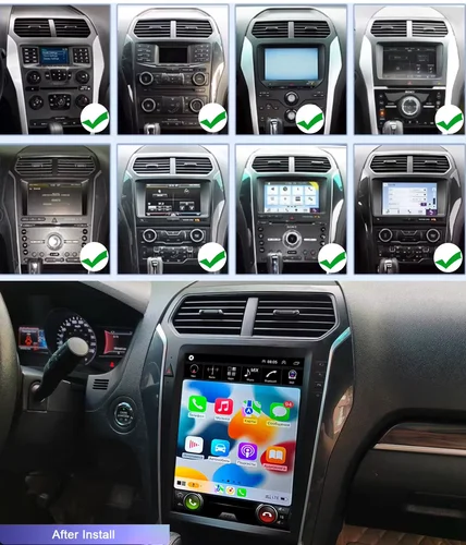 Android 14搭載 Ford Explorer 2011-2015 2016 2017 2018 2019対応 カーラジオ Carplay GPS 5G SIM対応 マルチメディアプレーヤー ステレオヘッドユニット