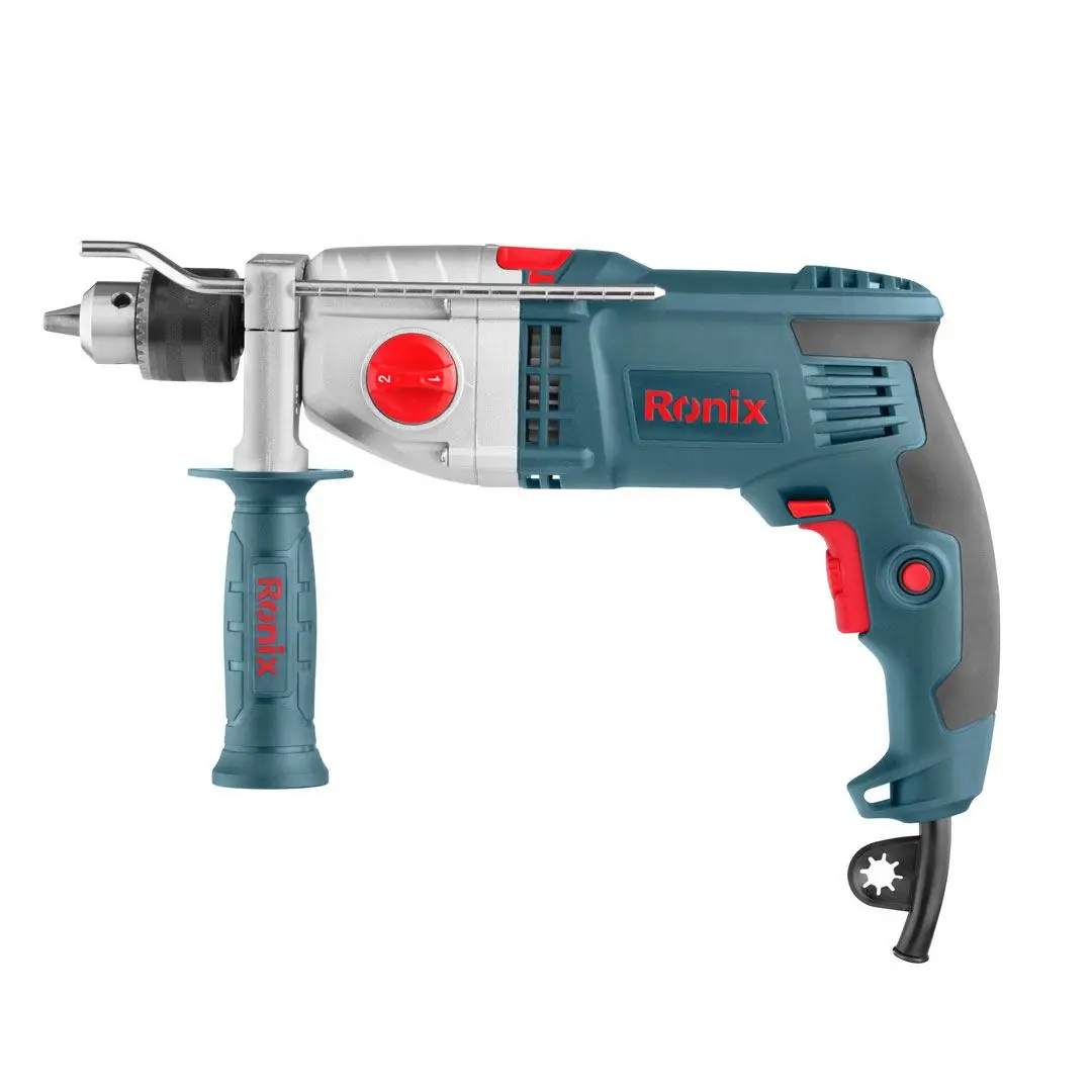 for Ronix impact drill 2221 13mm 1050w  power hammer drills electric corded tools impact drill with bits set tool kit