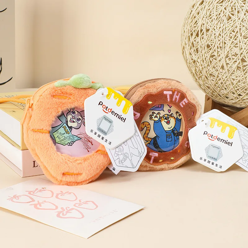 New Disney Stitch Crazy Zootopia Series Judi Nick Leopard Police Officer Smachley Doll Cartoon Cute Coin Purse Pendant