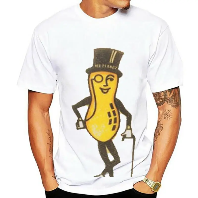 Mr. Peanut Cool Old School Classic T Shirt White & Ivory Size S 5XL T 1503 L@@K