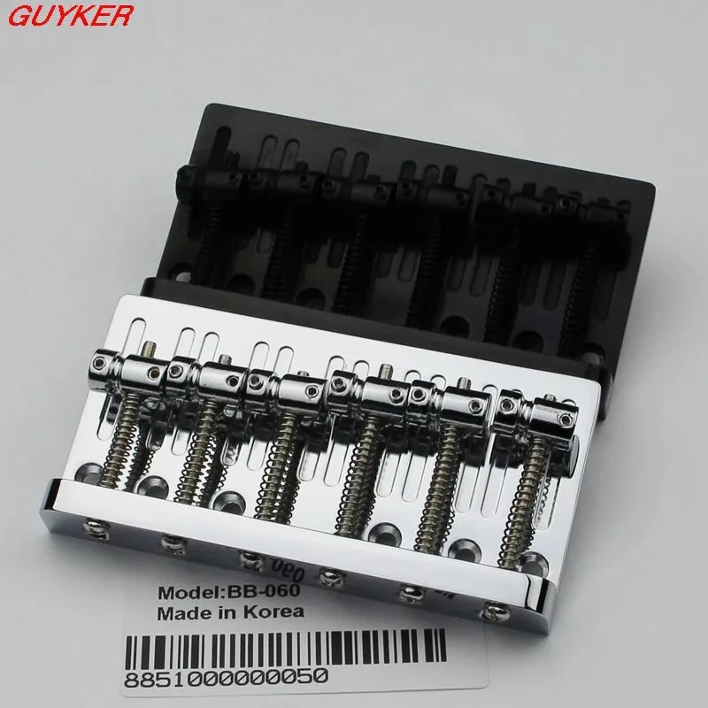 New 6 String Electric Bass Guitar Bridge In Black Chrome