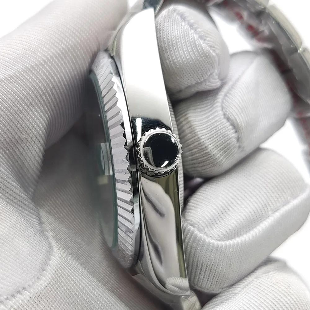 ساعة غواص NH35A أوتوماتيكية فاخرة للرجال 41 ملم كريستال ياقوتي مقاوم للماء تصميم كاجوال موضة ساعة تاريخ فقط