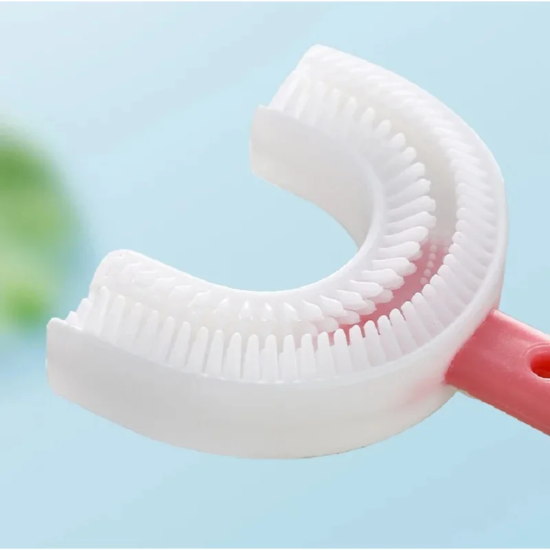 2-12Pcs U-Shape Silicone Toothbrush For Kid Soft Bristle Gentle Oral Care With Easy Grip Baby Toddler Mouth Type Dental Hygiene