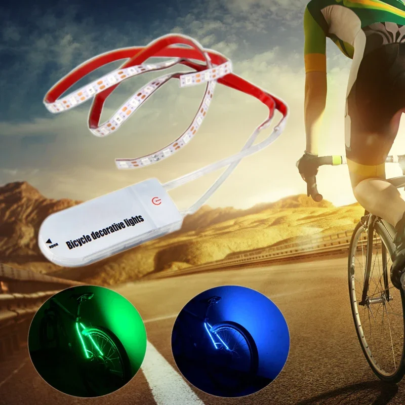 Enquêter arrière décoratif pour vélo, bande lumineuse verte/bleue, 70 LED, pour roue de bicyclette, lumière iodée de sécurité, nouvel arrivage