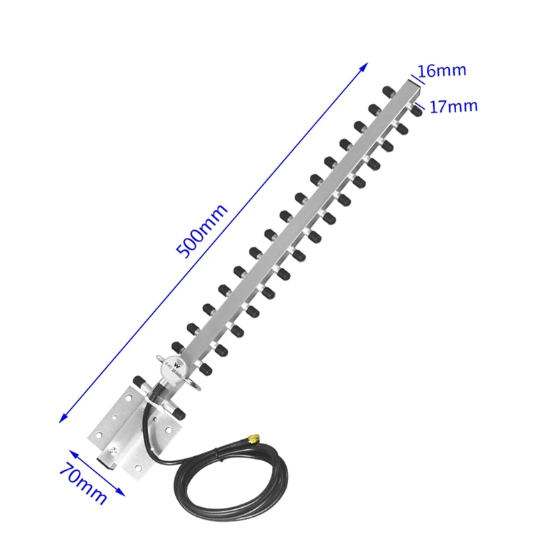 XTECH High Gain 25Dbi 2.4G Outdoor For Yagi Antenna With RP-SMA Connector Directional Booster Amplifier Modem Cable