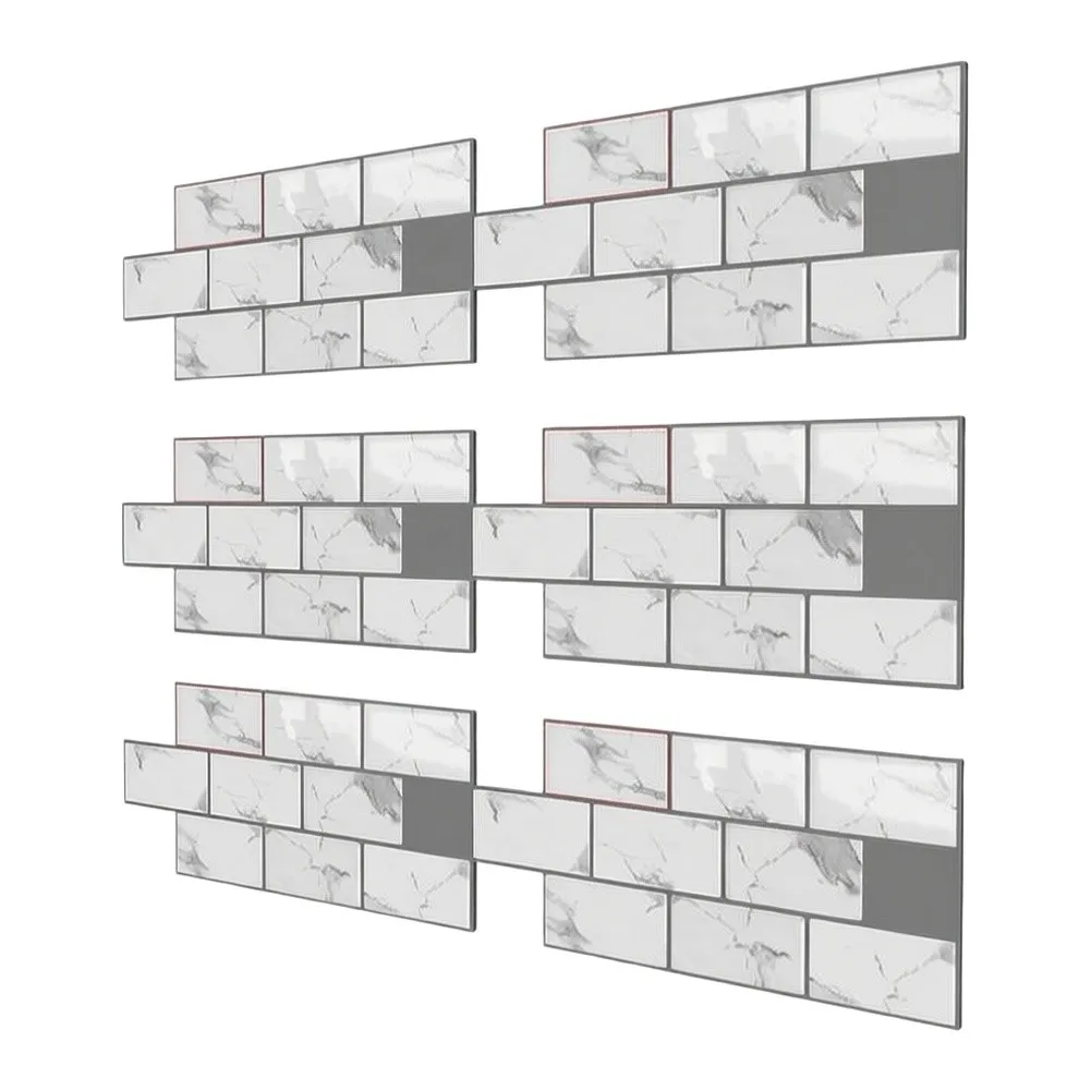 Waterproof Vinyl Wall Decals for Kitchen and Bath Backsplash Coverage with Strong Adhesion on Smooth Clean Walls