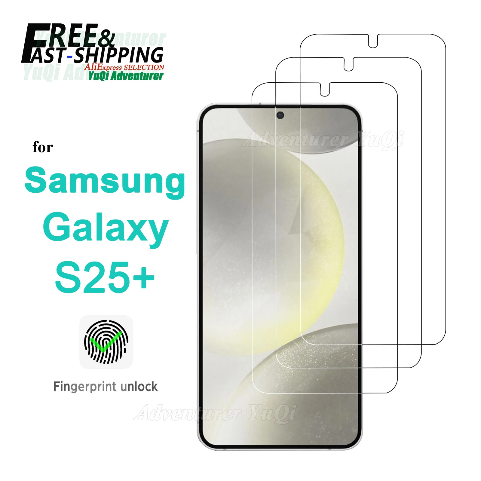 

Screen Protector For Samsung Galaxy S25 Plus + 5G 6.7 inch Tempered Glass HD Crystal Mica 9H Anti Scratch Case Friendly Clear