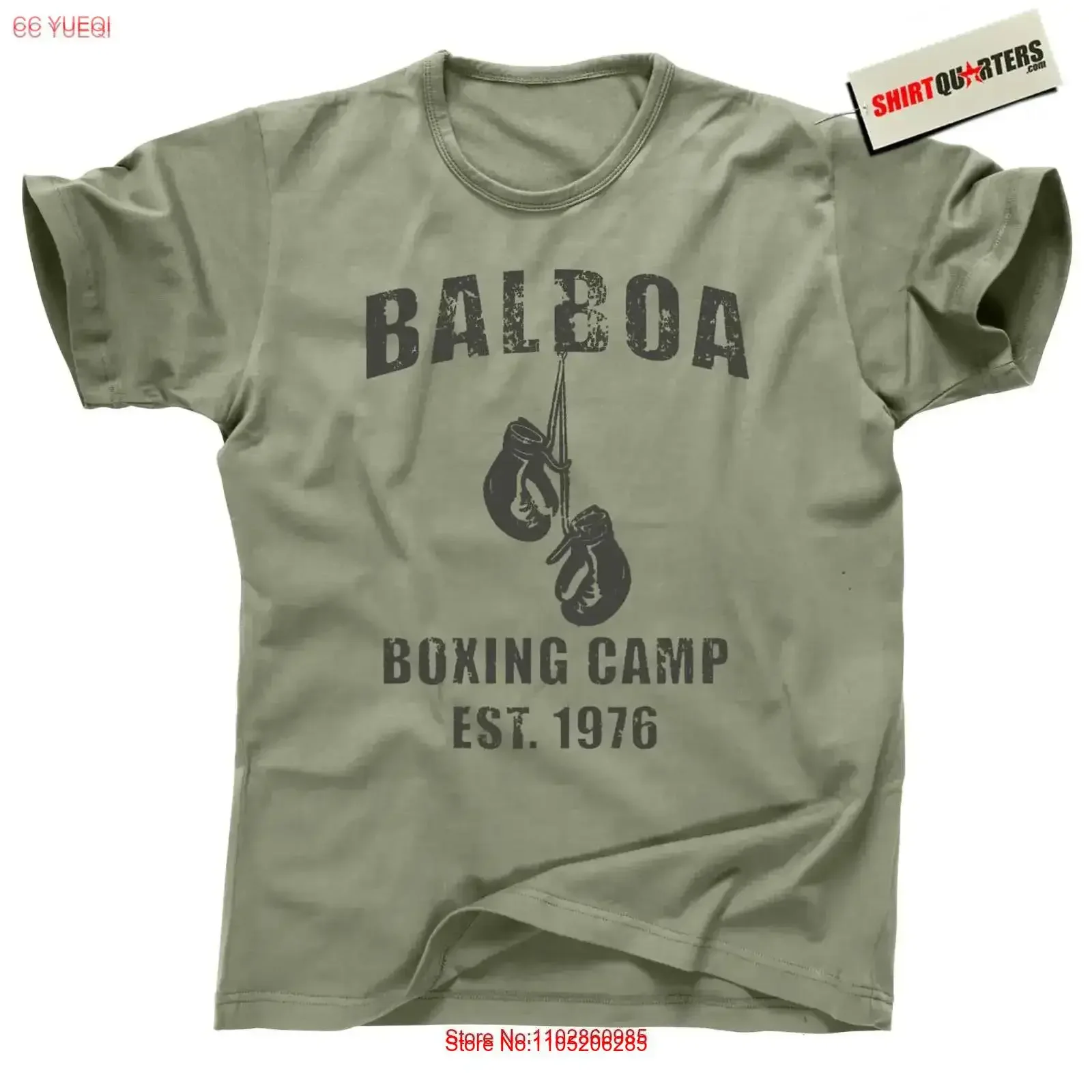 Balboa Boxing Camp T Shirt 3XL Military Green w Grey Print Only One Left vintage Washed streetwear graphic vintage Washed