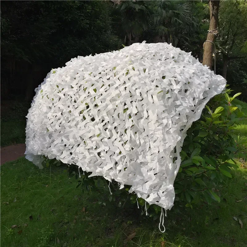 Size 2X3 3X3 3X4 4X5M 2 Layers Snow White Camouflage Net Sun-shade-Net Outdoor Hunting Camping Mesh Netting