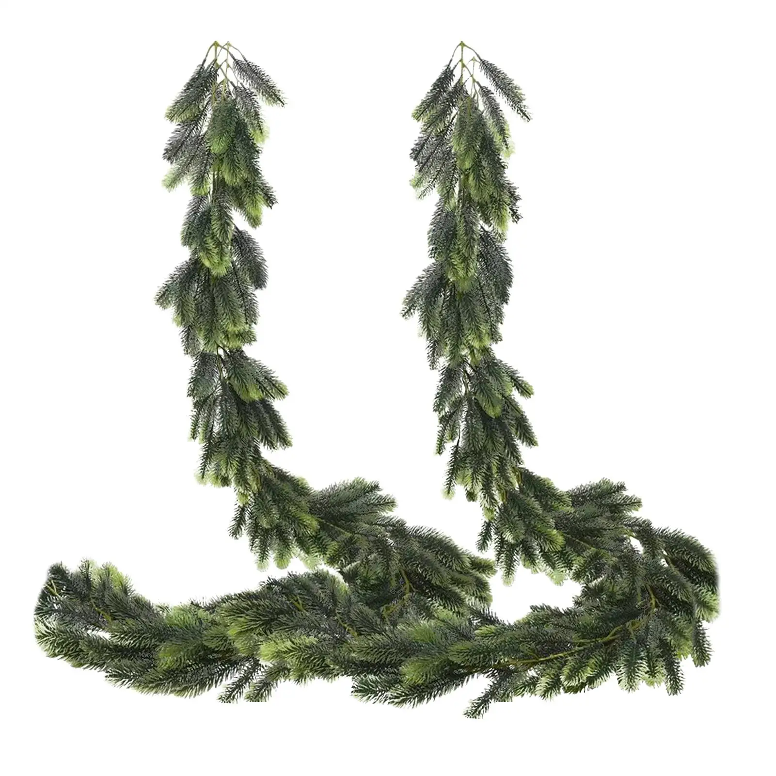 

78.74in Green Plant Fake Cedar Artificial Realistic Pine Branches Soft Christmas Stems For Home Patio Yard Wall Living Room
