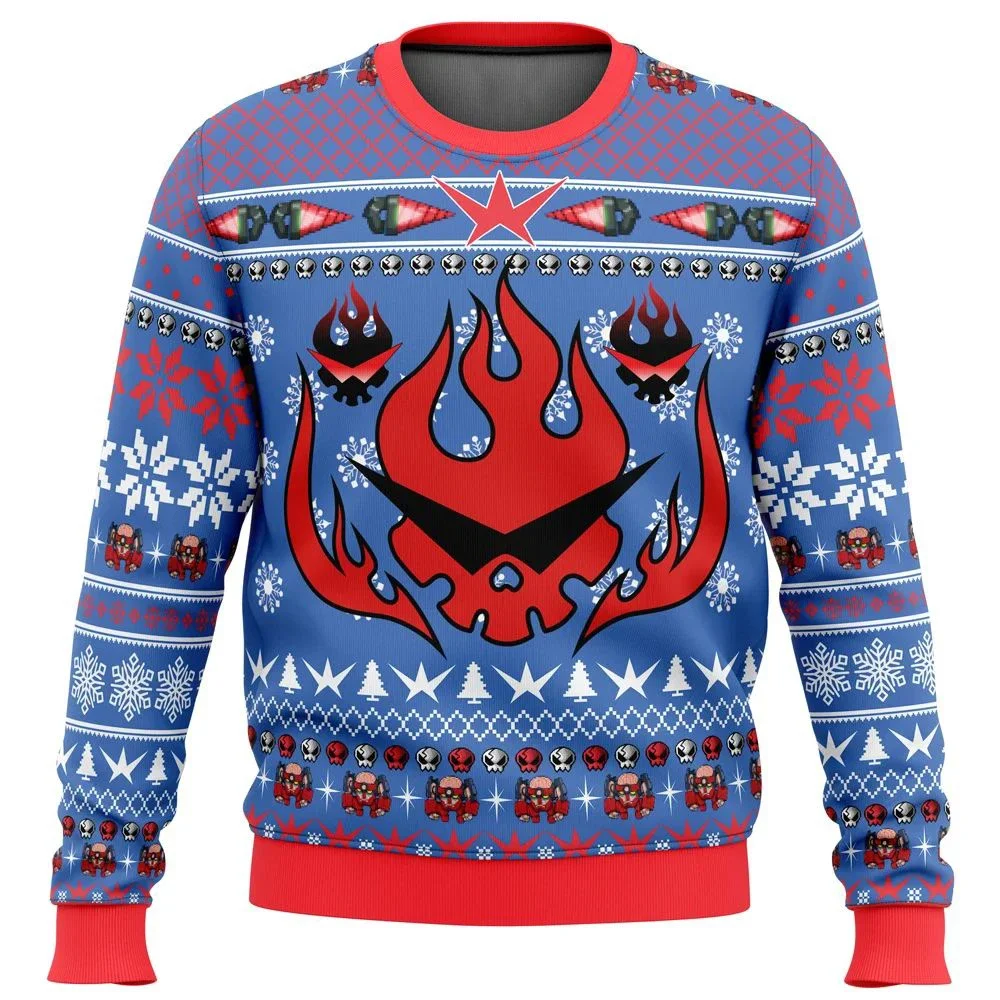 2025 Dai-Gurren Tengen Toppa Gurren Lagann Ugly Christmas Sweater Gift Santa Claus Pullover Men 3D Sweatshirt And Top Autumn And