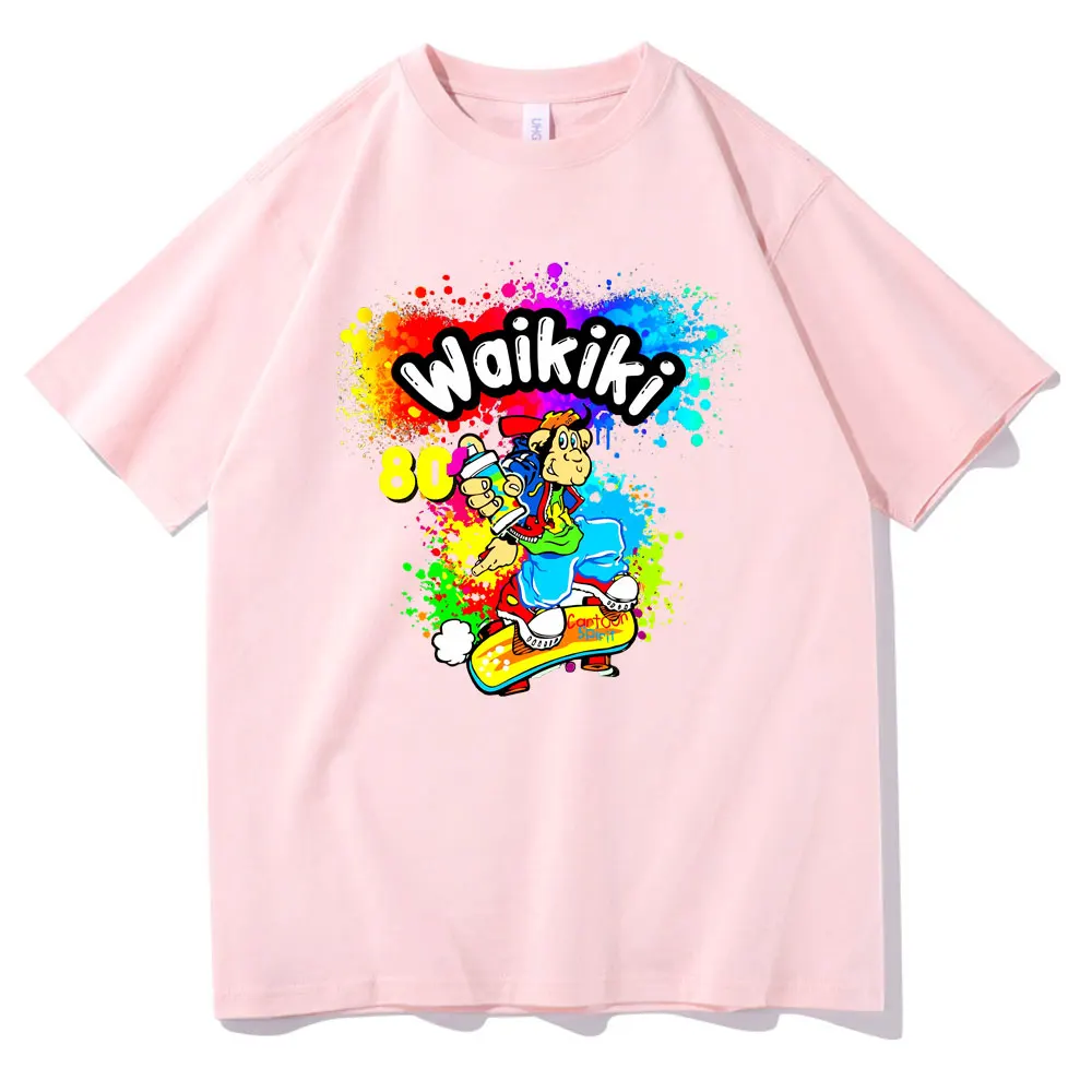 Love Graffiti Lc Waikiki Monkey T-shirt Funny Cartoon Monkey Print Tshirt Men Women Fashion Oversized T Shirts Male Cotton Tees