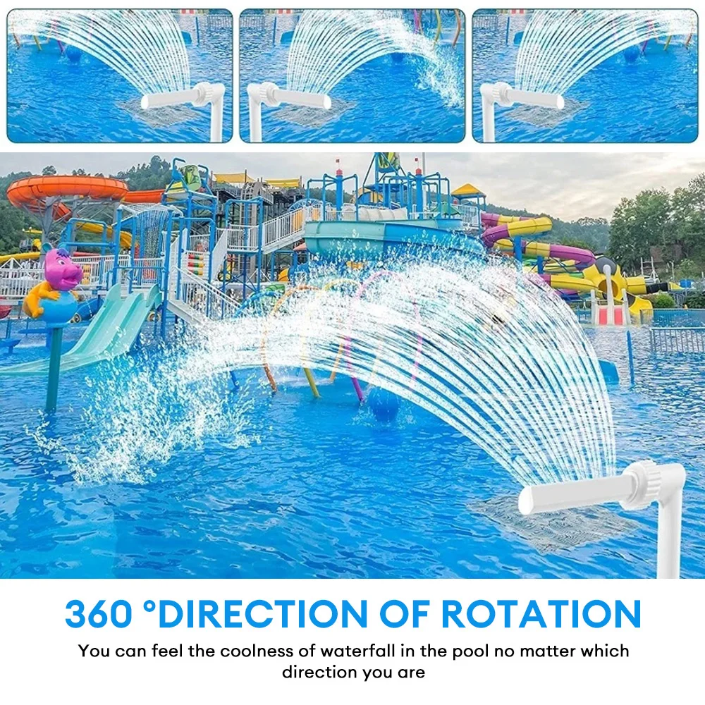 Swimming Pool Waterfall Fountain Spray Pond Fountain Adjustable Water Sprinklers Pools Spa Garden Decorations Pool Accessories