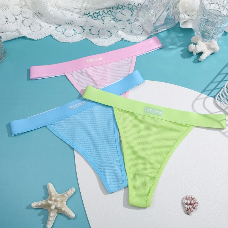 1Pc Women Sexy Panties Macaron Lingerie Sexy Low Waist Color Thongs Ladies Underwear Fashion Soft Underpants S-XL image 4
