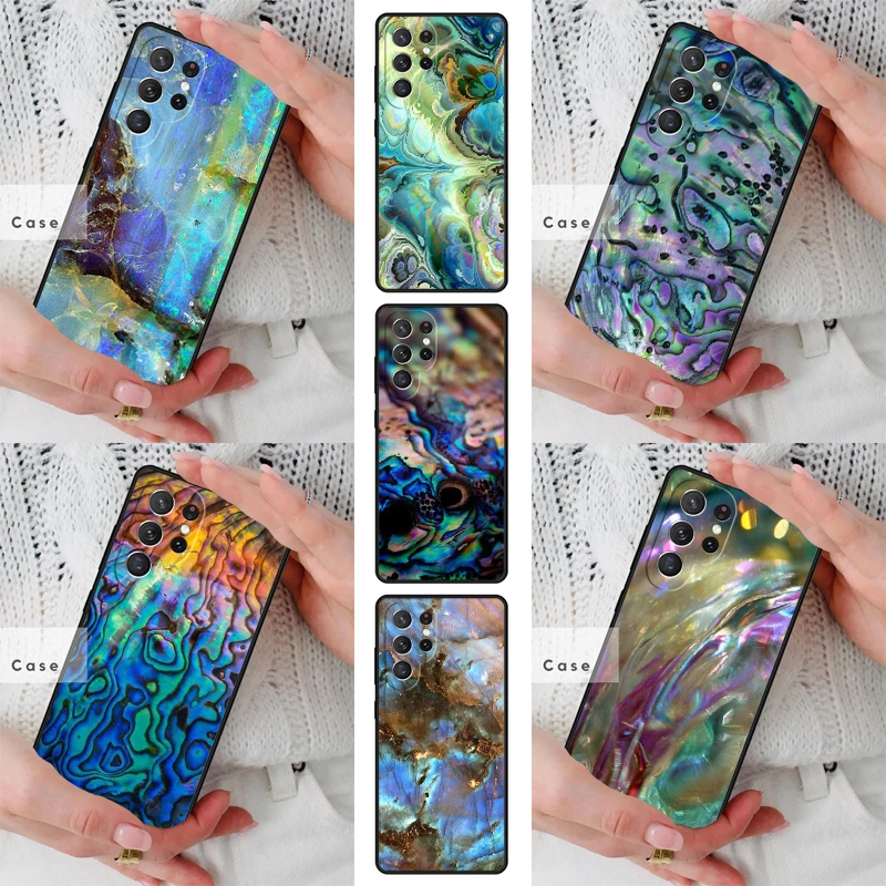 Abalone Shell TPU Phone Case for Samsung Galaxy S26 S25 S24 S23 S22 S21 S20 Note10 Plus FE Ultra Cover