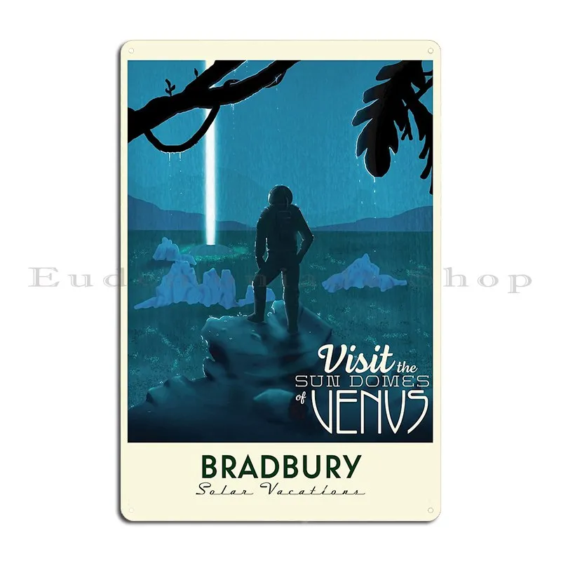 Ray Bradbury The Long Rain Travel Poster Metal Signs Club Kitchen Designing Design Kitchen Tin Sign Poster