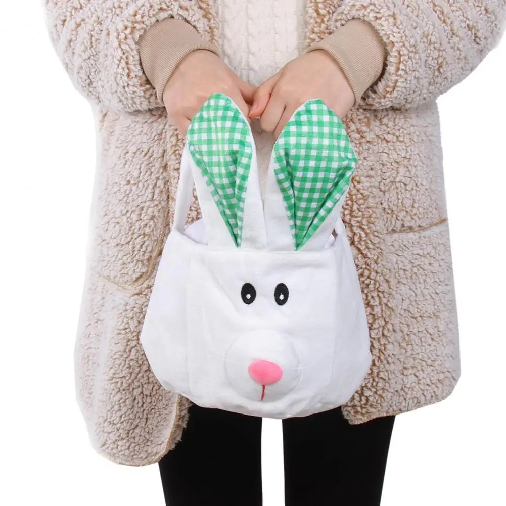 

Hand Basket Novel Delightful Cloth Easter Cute Bunny Shape Children Hand Basket for Easter Party