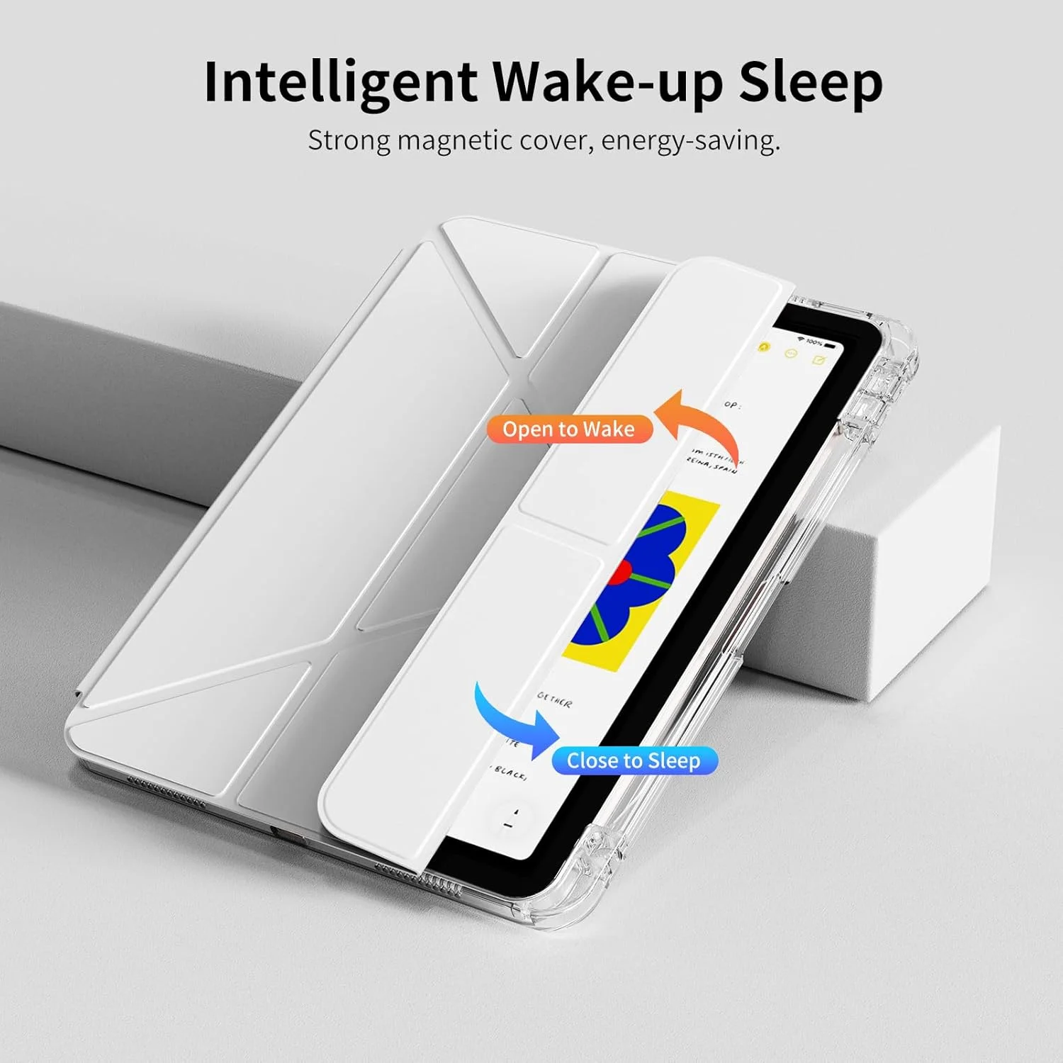 حافظة شفافة كريستالية على شكل Y لجهاز iPad Air 4/5/6/7 M2 M3 2024 2025 Pro 11 1st 2nd 3rd 4th gen مع فتحة قلم رصاص، إيقاظ تلقائي للنوم