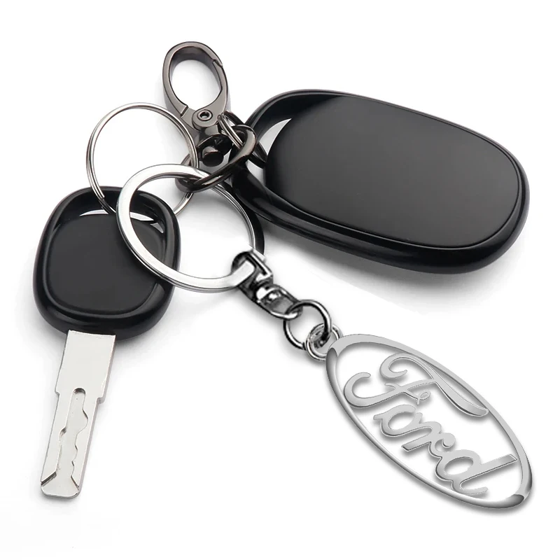 Car Key Chains Keyring Pendant Metal Keychain Holder Auto Accessories For Ford Fiesta Focus 2 mk3 Mondeo mk4 Mustang Ranger Kuga