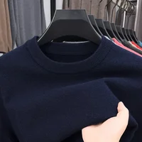 2025 nouveau pull décontracté pour hommes col rond à manches longues pull tricoté motif diamant mode haut polyvalent 3