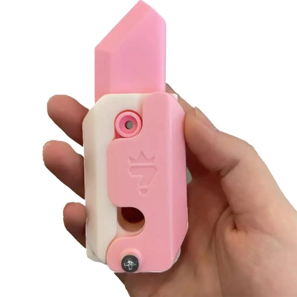 New 3D Print Gravity Cub Jump Small Radish Carrot Knife Mini Model Student Prize Pendant Decompression Toy Decompression Tools