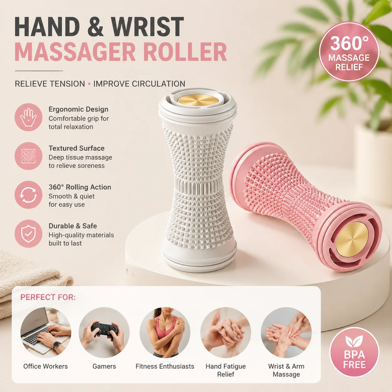 

Foot Fascia Wheel Massager Yoga Exercise Muscle Relaxation Meridian Dredging Roller Foot Massage Roller