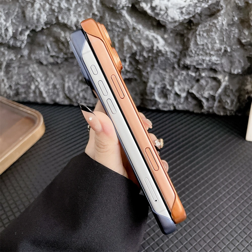 حافظة شفافة بدون إطار من البولي كربونات لهاتف آيفون 17 16 15 14 13 12 Pro Max غطاء خلفي شفاف لهاتف آيفون 17 16 15 14 13 12