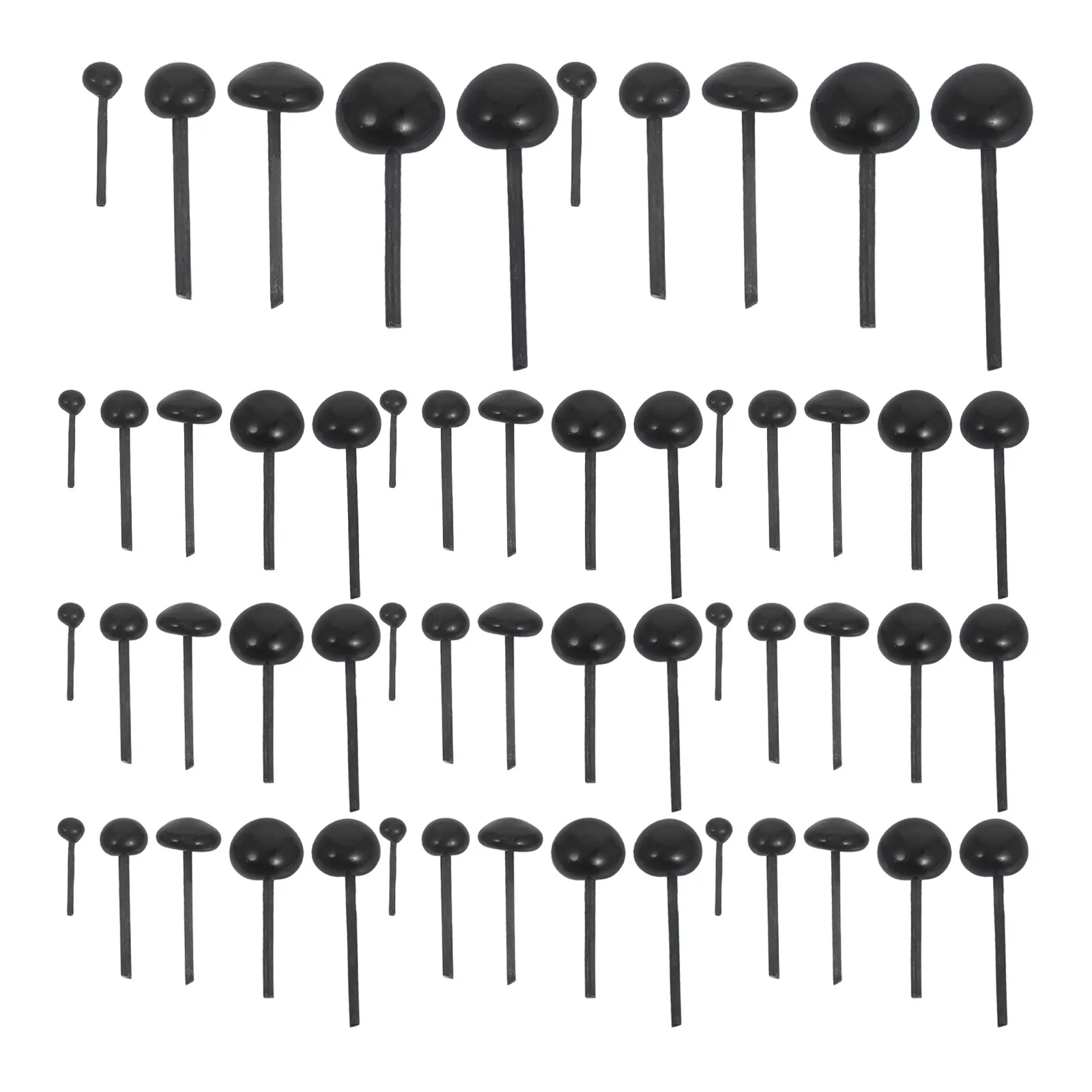 

50 шт. черных пластиковых глазок-бусинок, высокореалистичные маленькие глазки для рукоделия, для вязаных крючком мягких игрушек, 2, 3, 4, 5, 6 мм, DIY