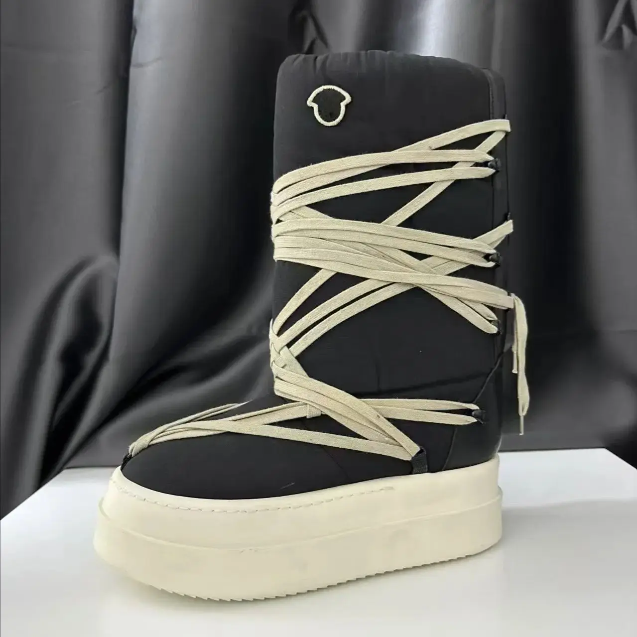 Personality Crazy Strap Thick Sole Down warm and waterproof Snow Boots