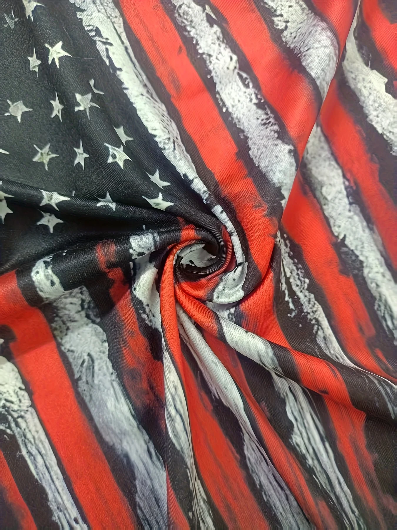 Camiseta de talla grande con cuello en V y bandera patriótica americana para mujer, pantalón corto informal, mezcla de poliéster elástico, lavable a máquina, primavera, verano, elección perfecta