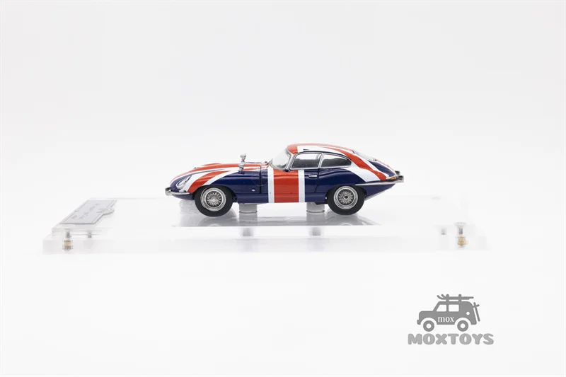 GFCC 1:64 재규어 E-타입 유니온 플래그 다이캐스트 모델 자동차