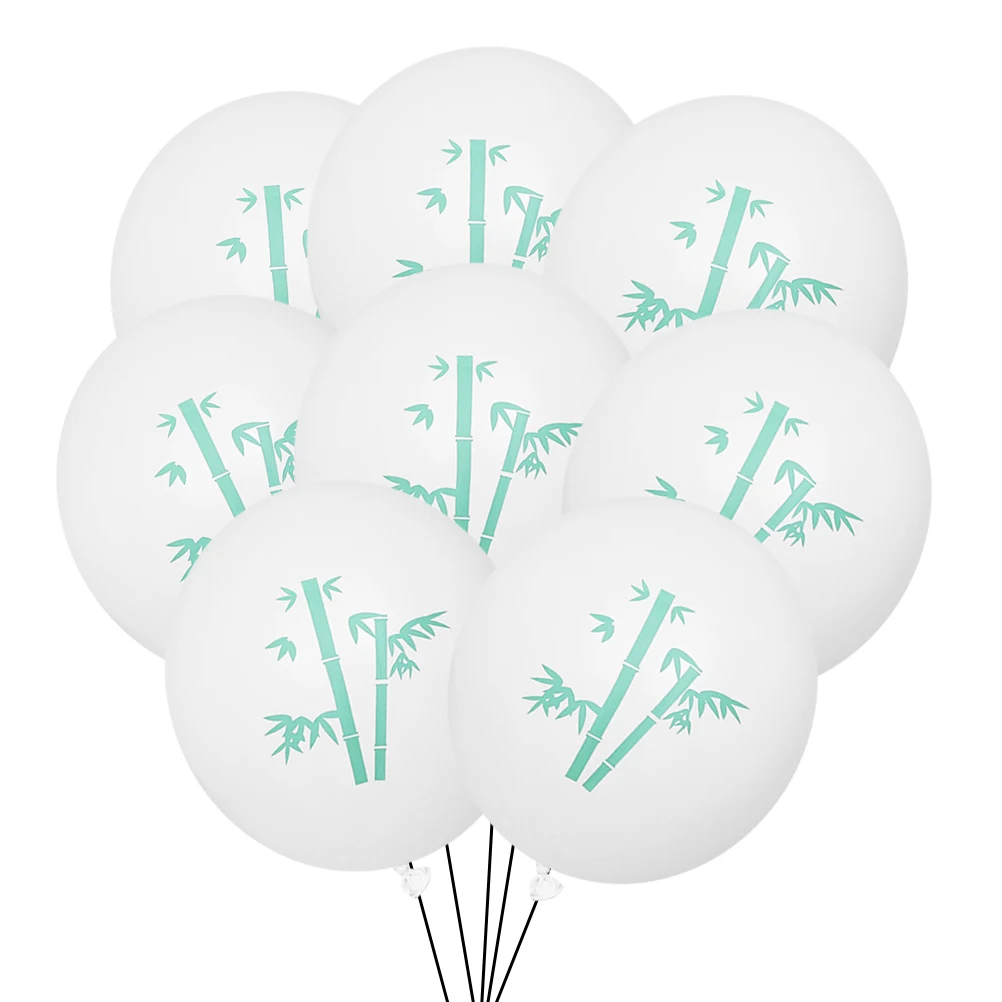 

20pcs Bamboo Print Balloons Kit Safe Latex Supplies Wedding Birthday Festive Atmosphere Kids Favors