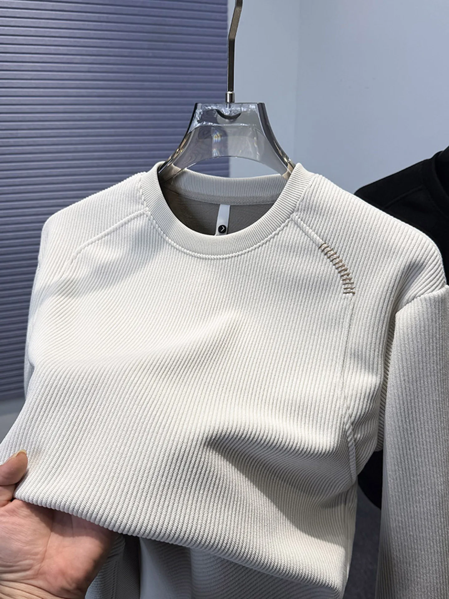 

Olive Fce Lined Hoodie Men's Winter Casual Color round Ne Faionable Overhead Trendy Polyester Spandex Blend