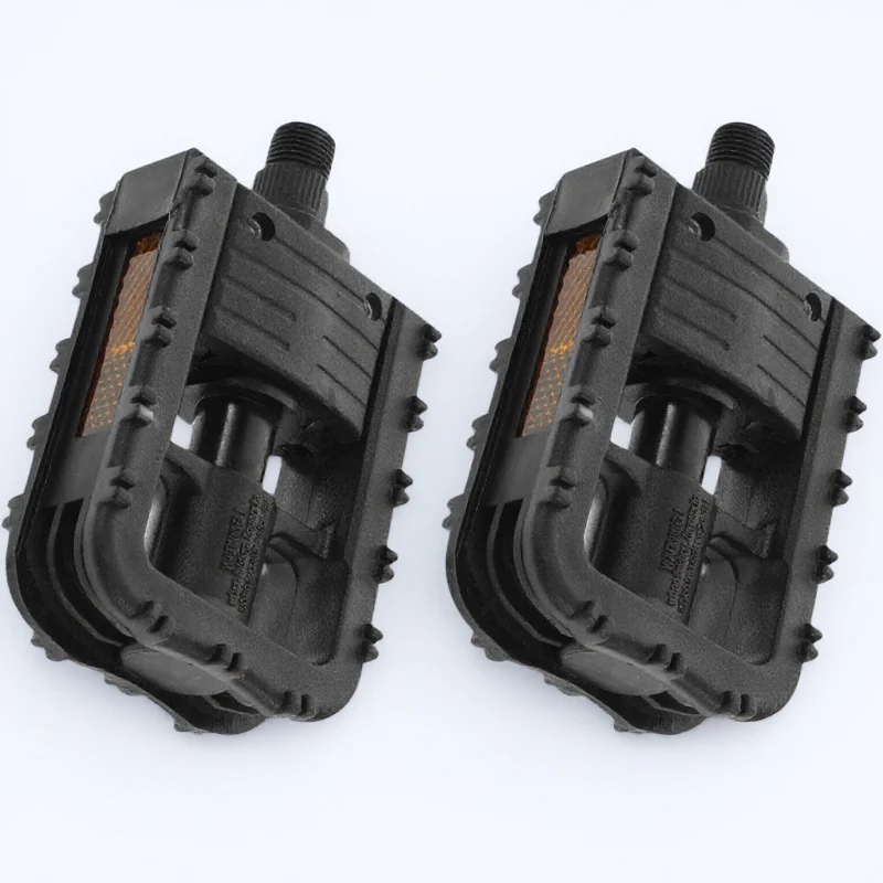 2Pcs Foldable Mountain Bike Pedals Nylon Lightweight Non-Slip Platform Sealed Bearing High Grip Flat Pedals for Commuting Trail
