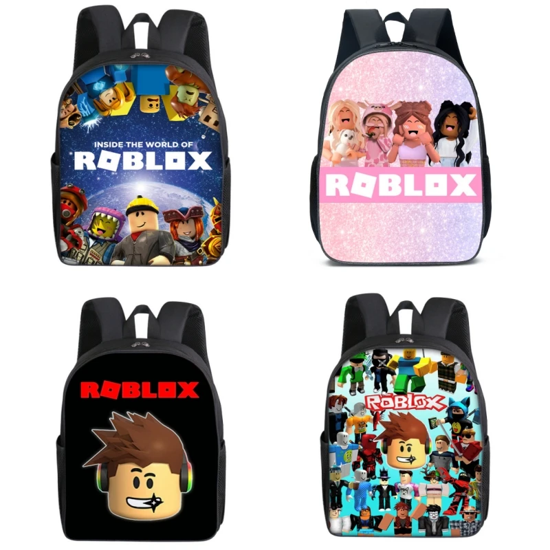 Roblox ROBLOX Backpack for Primary and Secondary School Students Boys and Girls Backpack School Bag Mochila Anime Cartoon