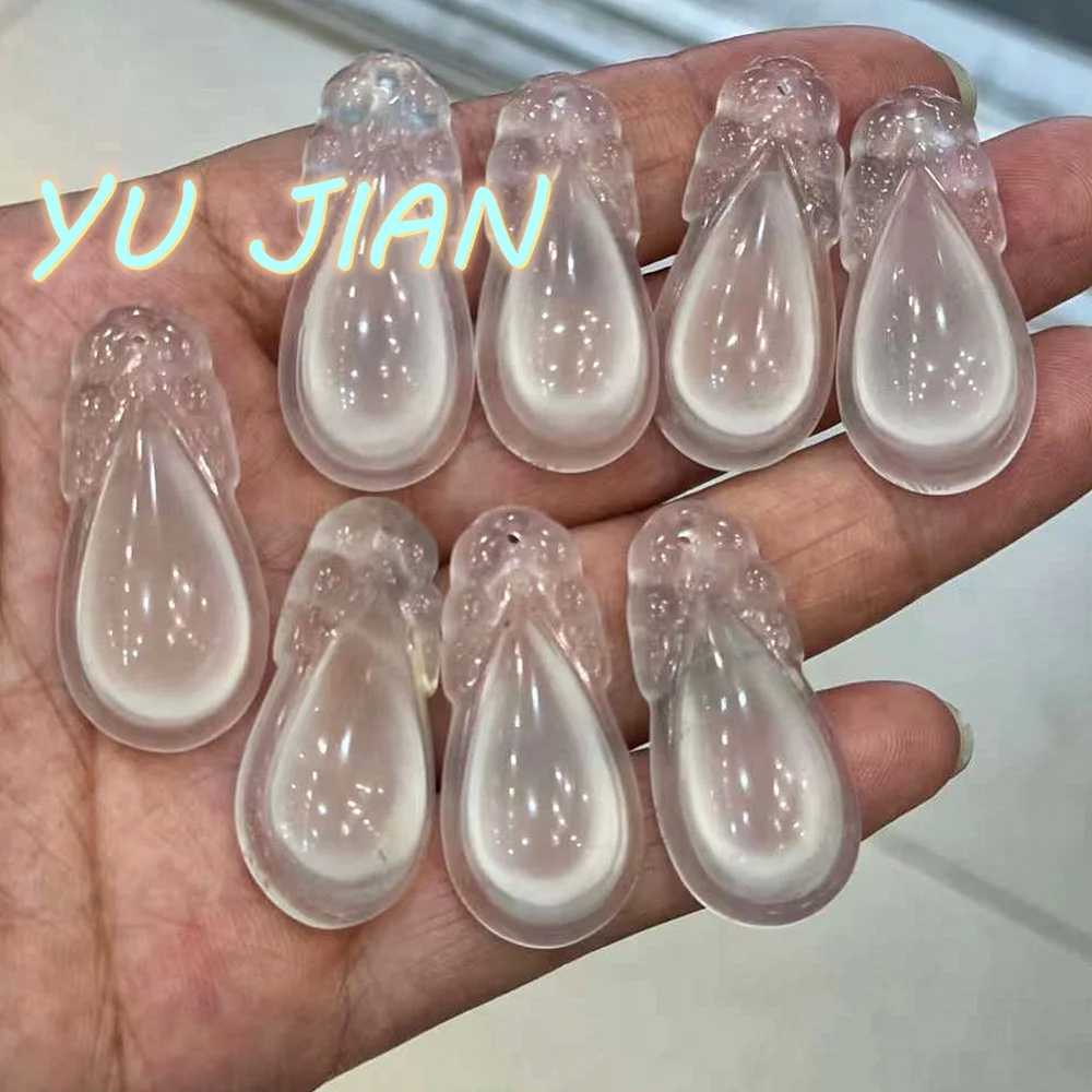 New Advanced Ice Seed Transparent Bright Exquisite High-quality Hand-carved Jade Pendant Boutique Necklace With Chain Jewelry 4