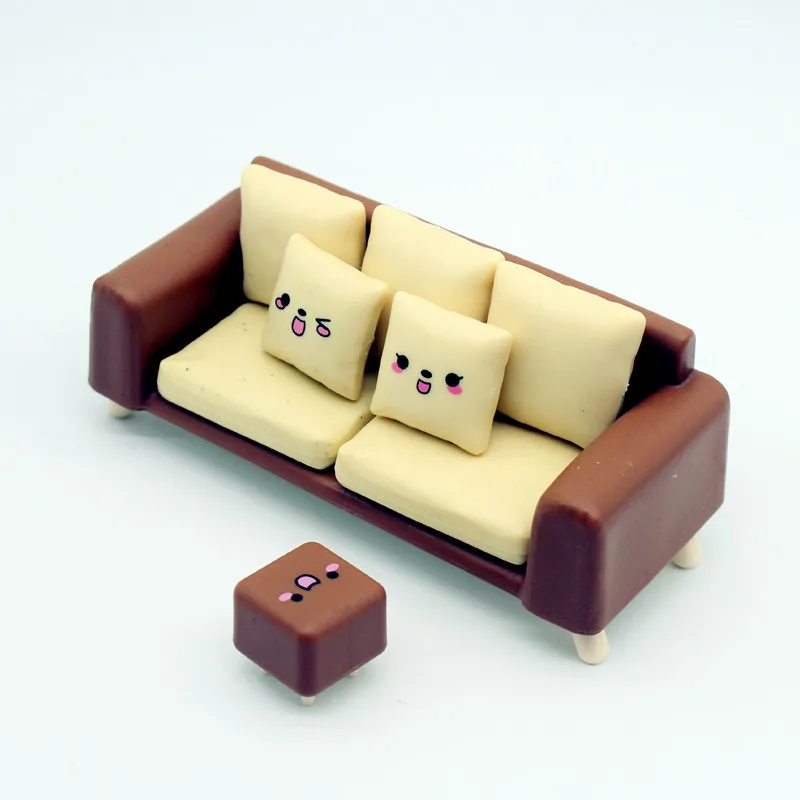 

Diy Miniature Dollhouse Sofa Grid Space Scene Model - Self-Created Living Room Furniture For 1:12 Scale Dollhouses