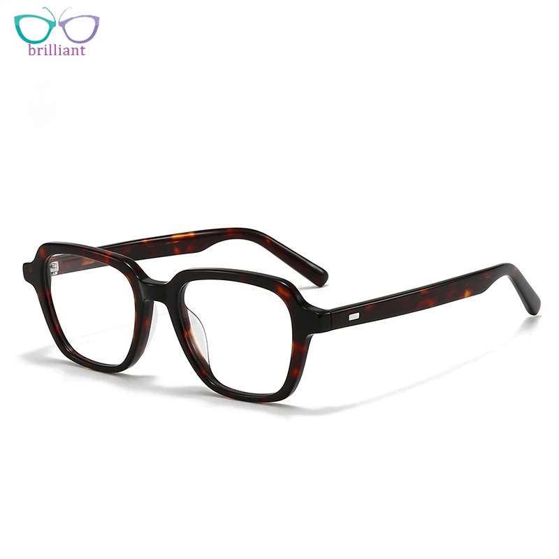 

Turtle Colored Glasses Frame Men New Square Acetate College Style Glasses for Women Support Anti Blue Light Color Changing Lens