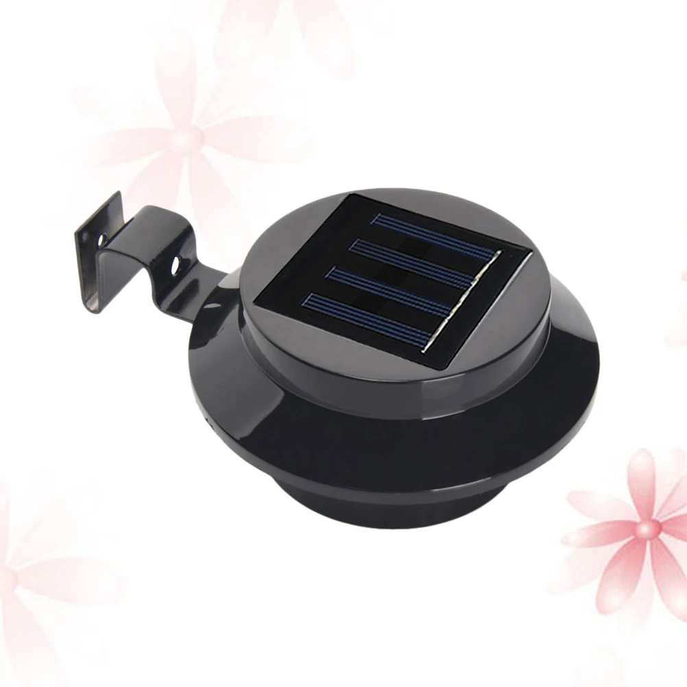 

Powered 3 Led White Warm Wall Gutter Fence Garden Yard Roof Lamp Black Bright Waterproof Outdoor Lighting For Pathway Driveway