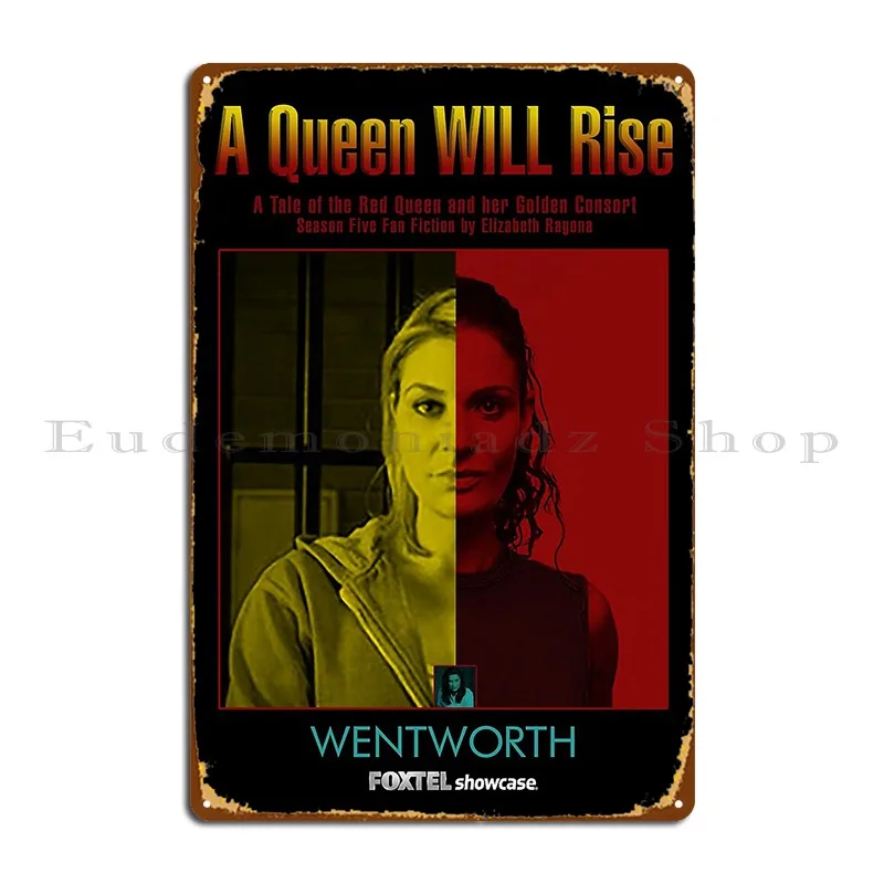 A Queen Will Rise Fanfic Cover Metal Plaque Poster Cinema Wall Decor Customized Kitchen Vintage Tin Sign Poster