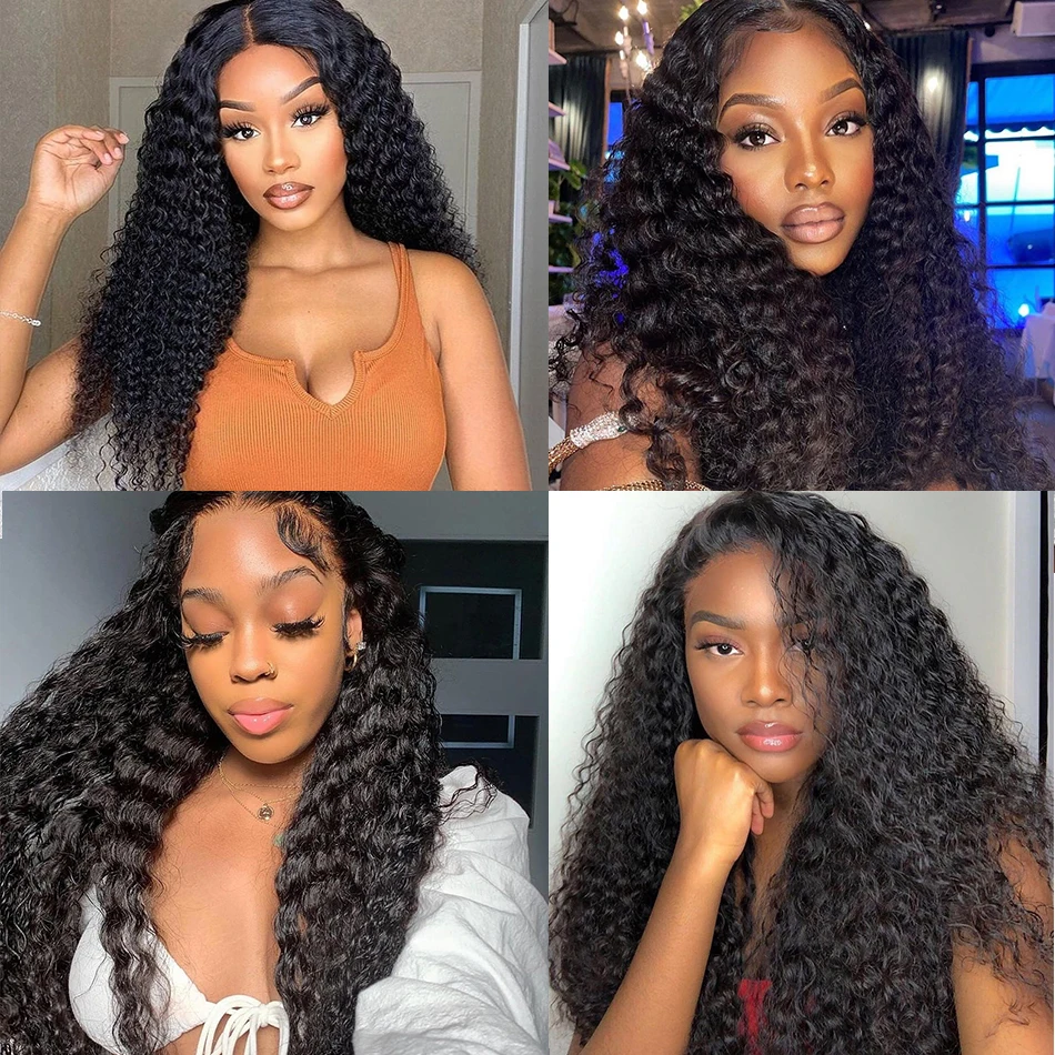 Curly Wigs 30 40 Inch Deep Wave Wigs Human Hair 13x4 13x6 Hd Lace Frontal Wigs 250 Density Water Wave Human Hair Wig  For Women image 5