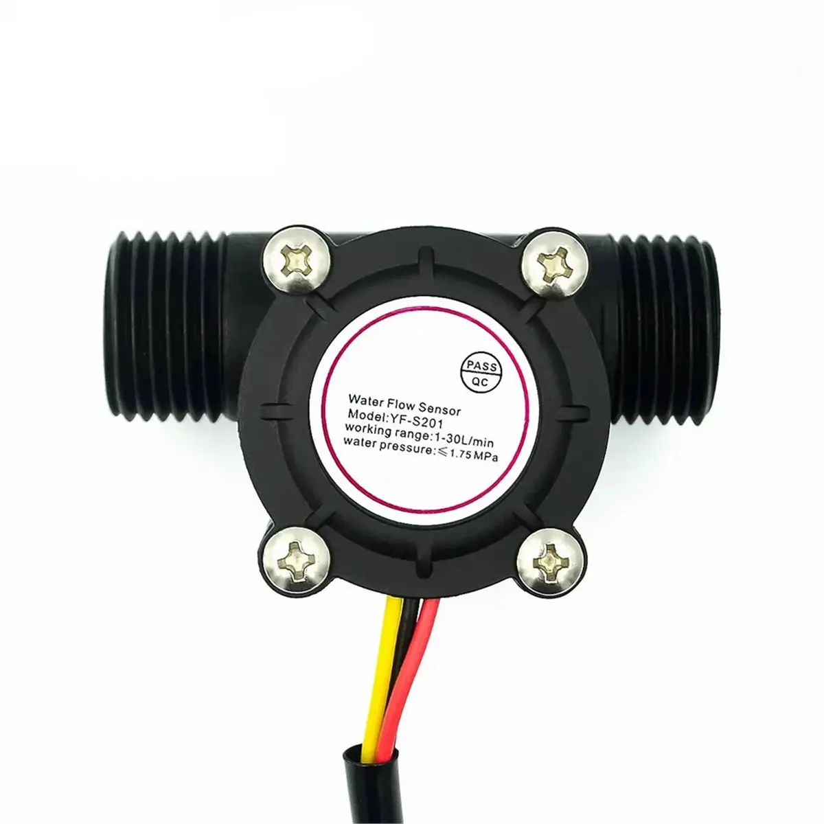 10PCS -S201 Water Sensor G1/2 Hall Effect Water Sensor Pulse Output Liquid Meter for Water Dispenser A
