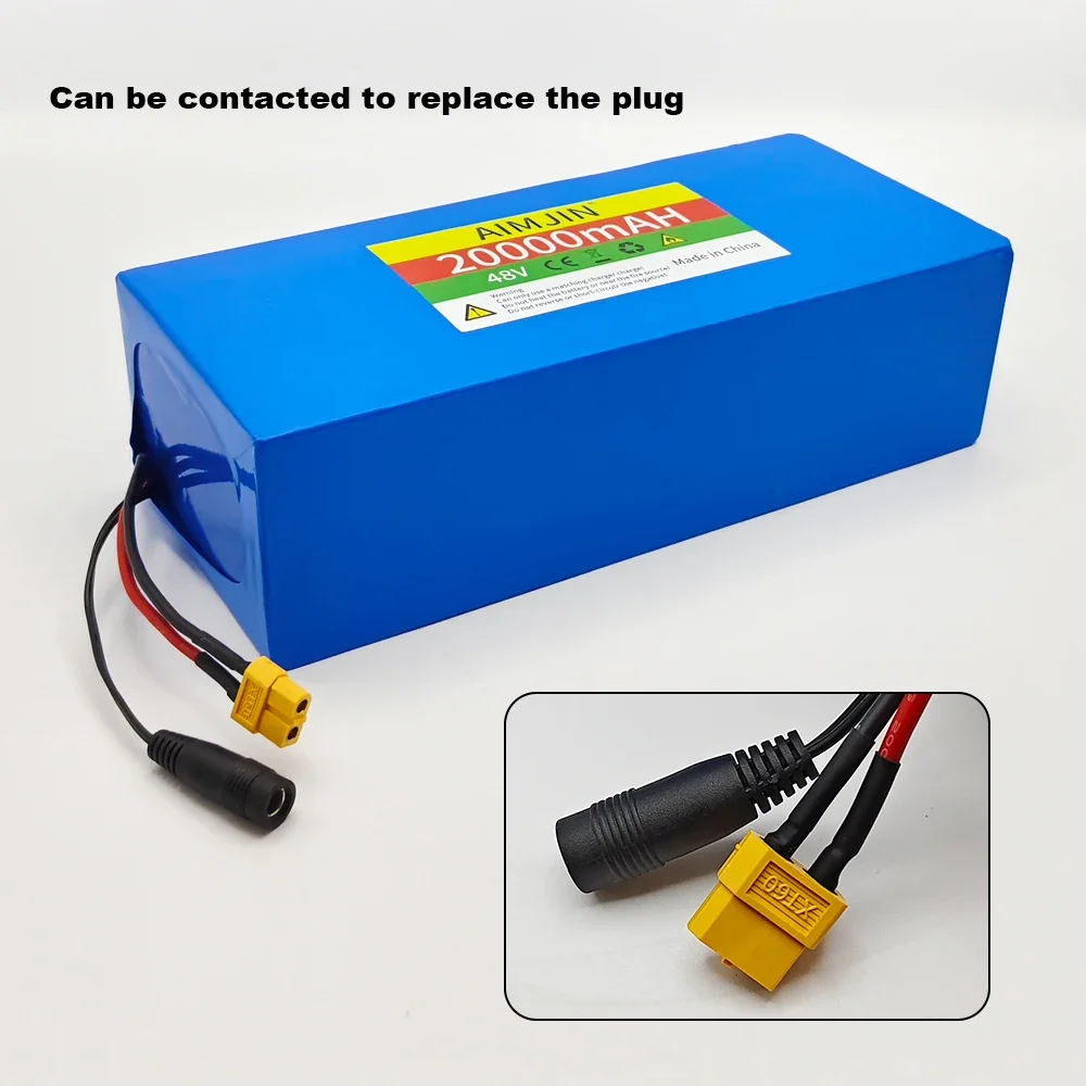 18650 13S5P 48V 20Ah rechargeable lithium battery with built-in intelligent BMS,suitable for 500-1000W motors and chargers