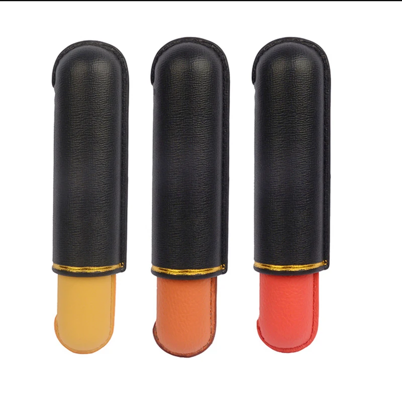 Leather Cigar Case 22mm Dia Holder Single Tube 124mm Long Travel Humidor Mini Cigar Box for Smooking Accessory