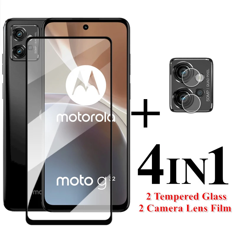 

For Motorola Moto G32 Screen Protector 6.5 inch Full Cover Glass For Moto G32 Tempered Glass Motorola Moto G32 Camera Lens Flim