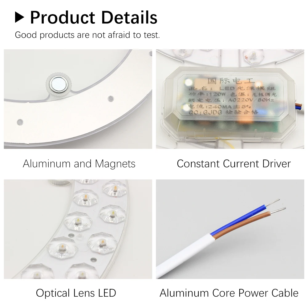 円形パネル付き円形LEDシーリングライト,交換用ファンランプ,220V,120W